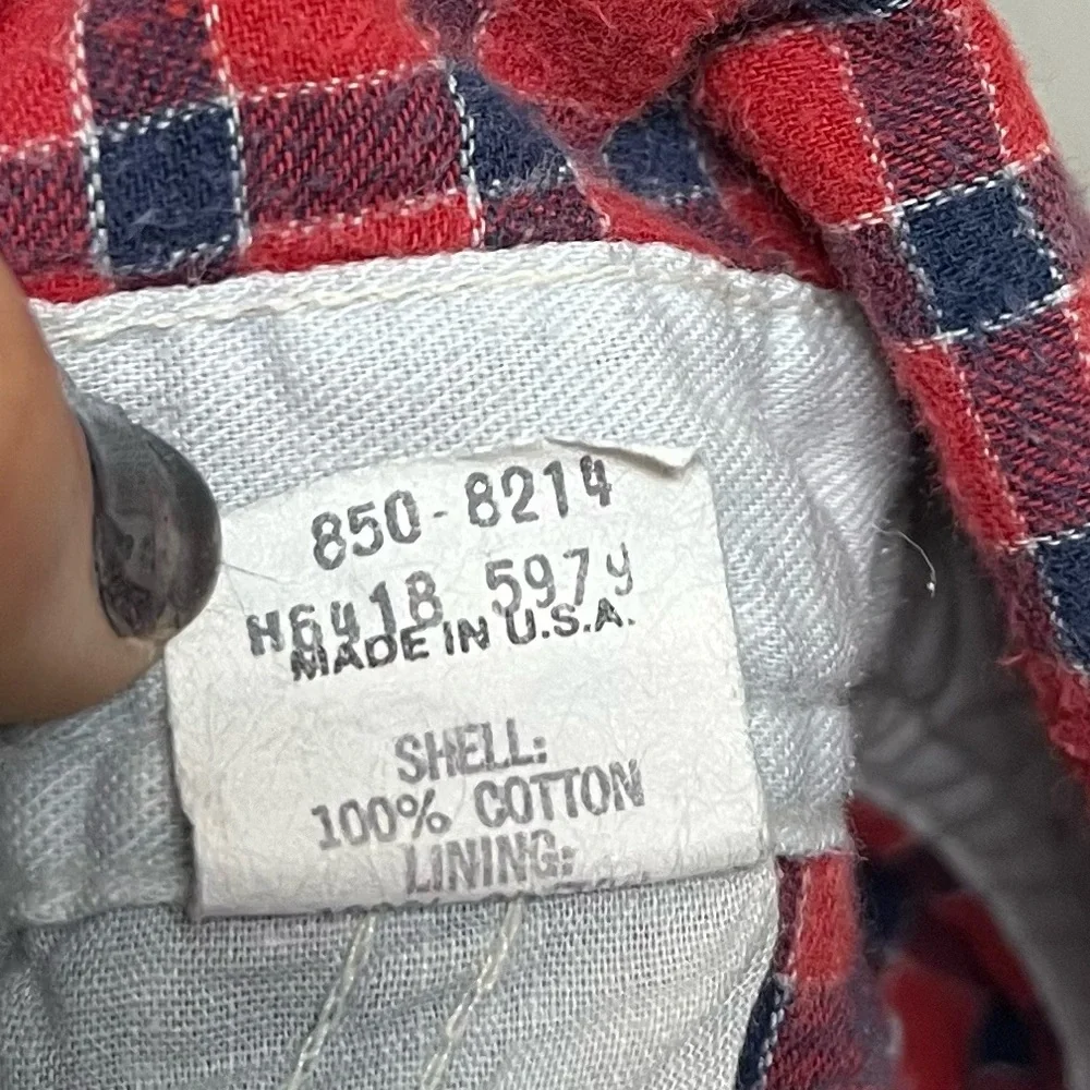 Vintage Osh Kosh B’gosh Toddler Baby Overalls Flannel Lined Vestbak Size 18 mo